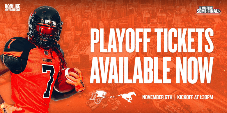 Win BC Lions Playoff Tickets